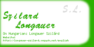 szilard longauer business card